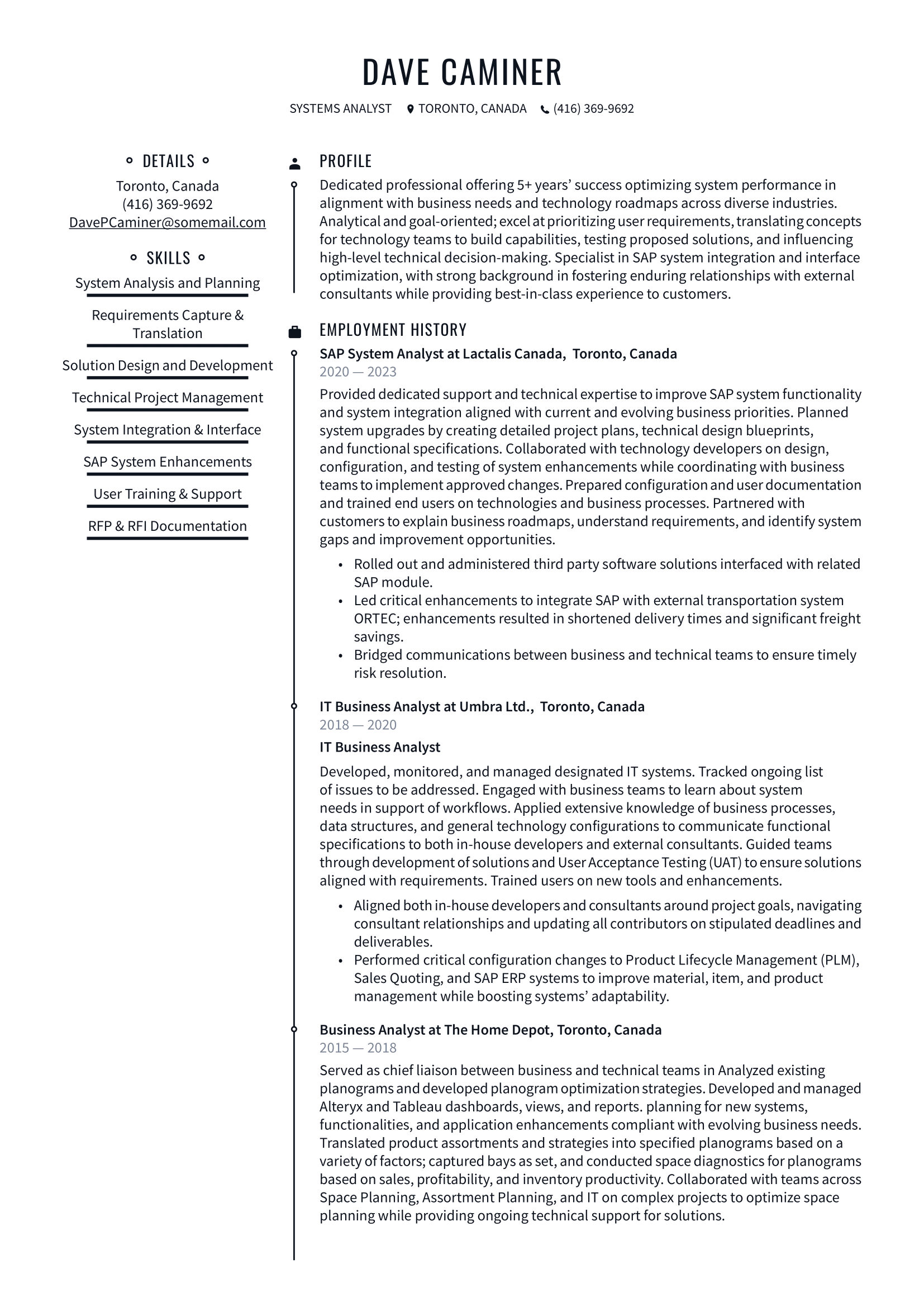 System Analyst Resume Example and Writing Guide