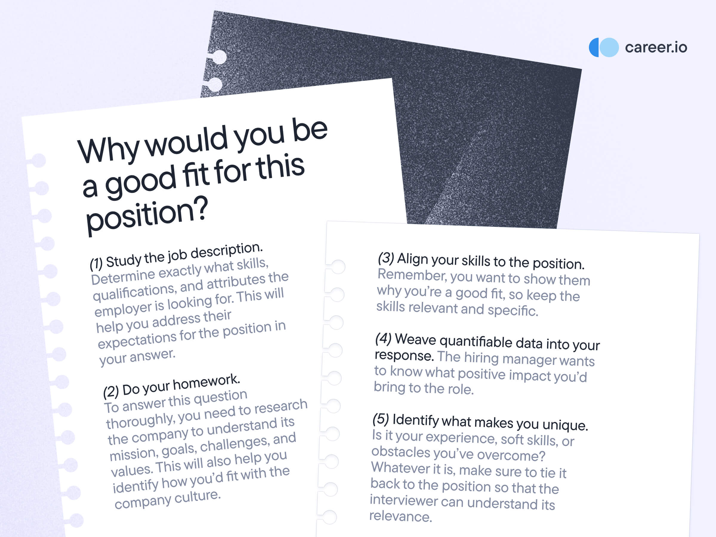 Why are you a good fit for this position?