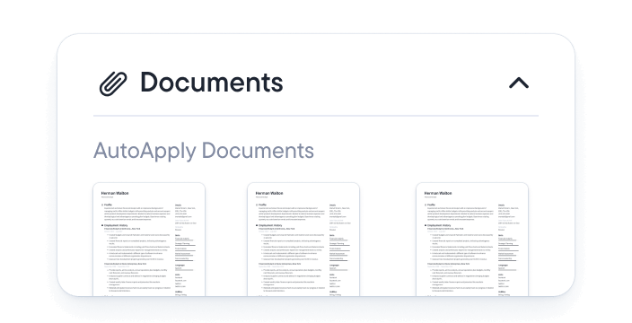 See your application documents