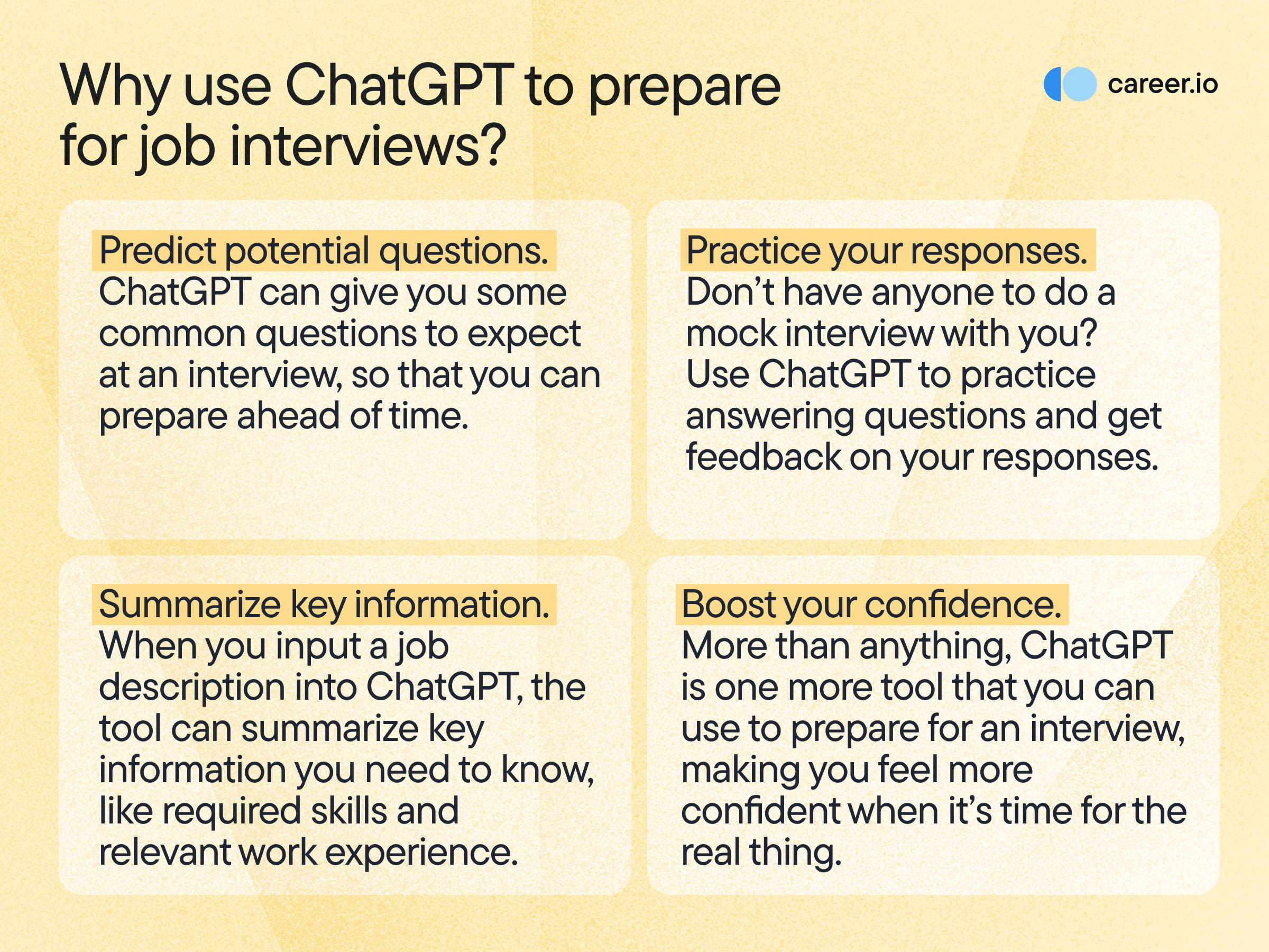 Why use ChatGPT to prepare for job interviews?