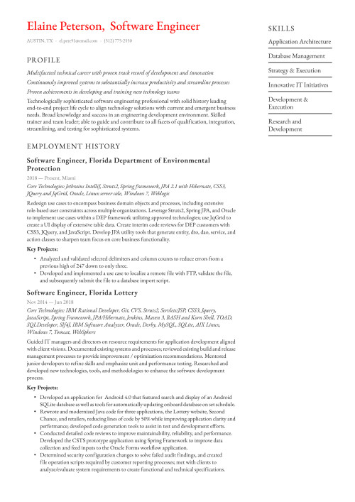 Software Engineer Resume Example & Writing Guide