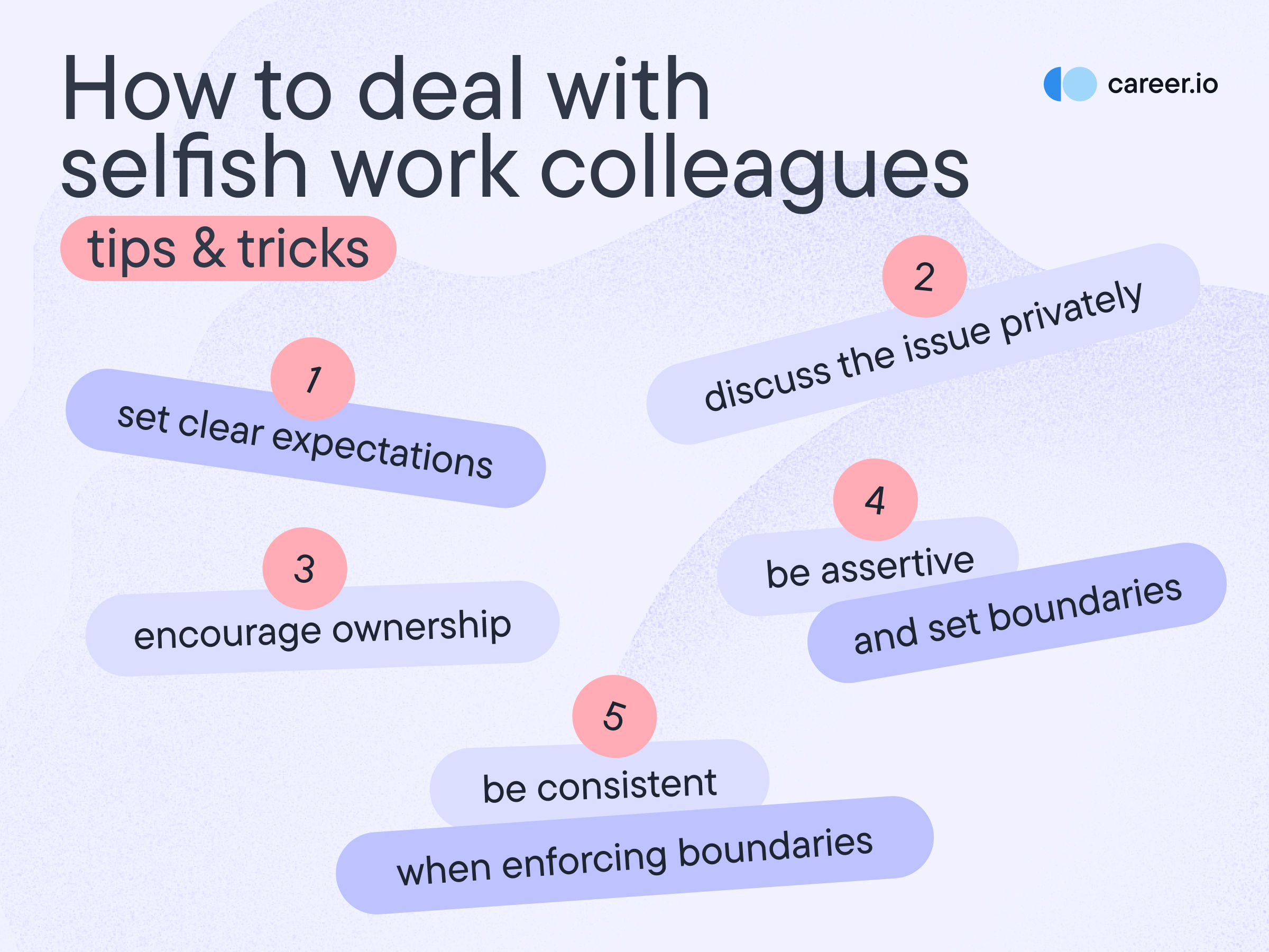 How to deal with selfish co-workers