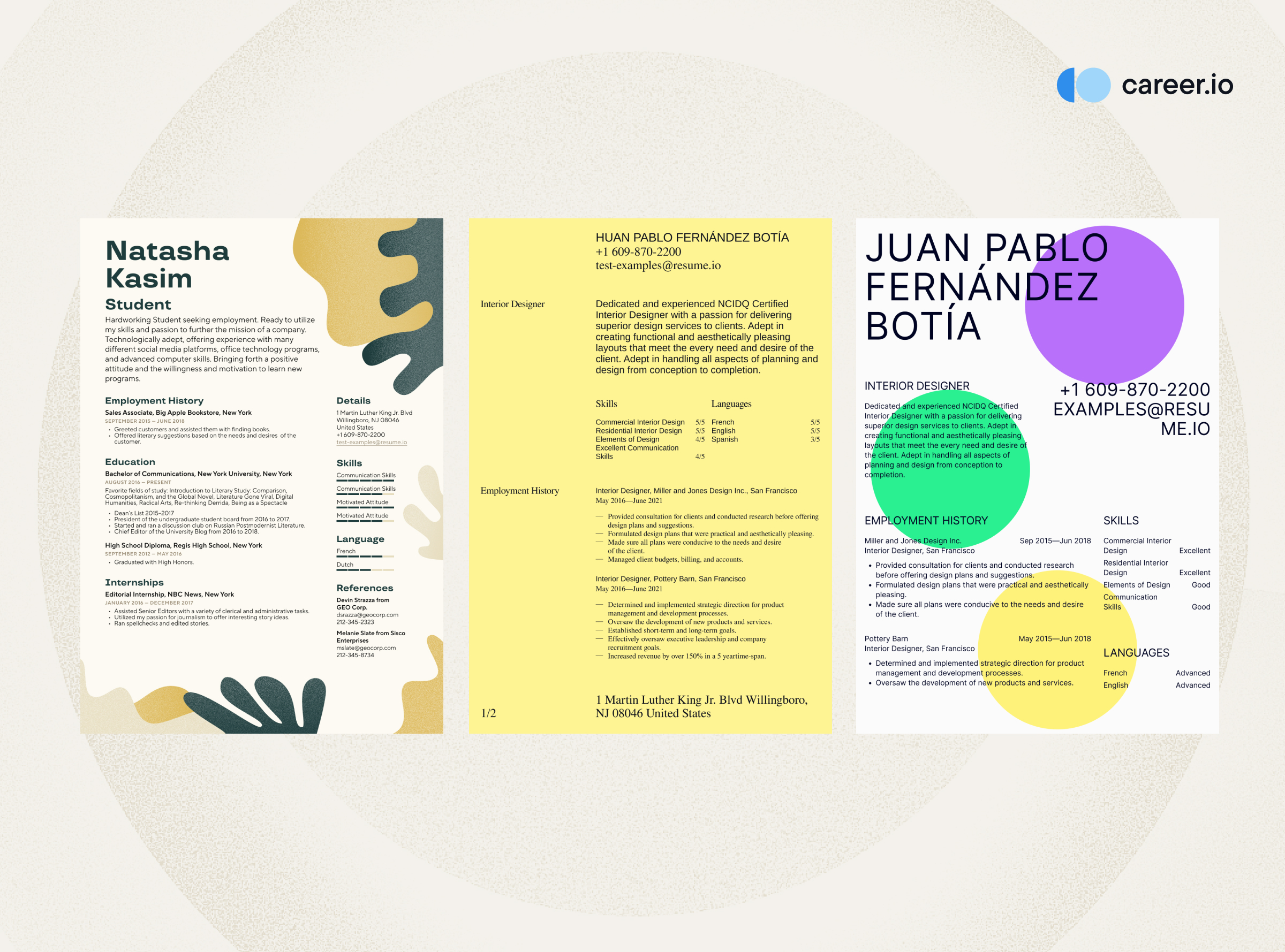 Resume templates images
