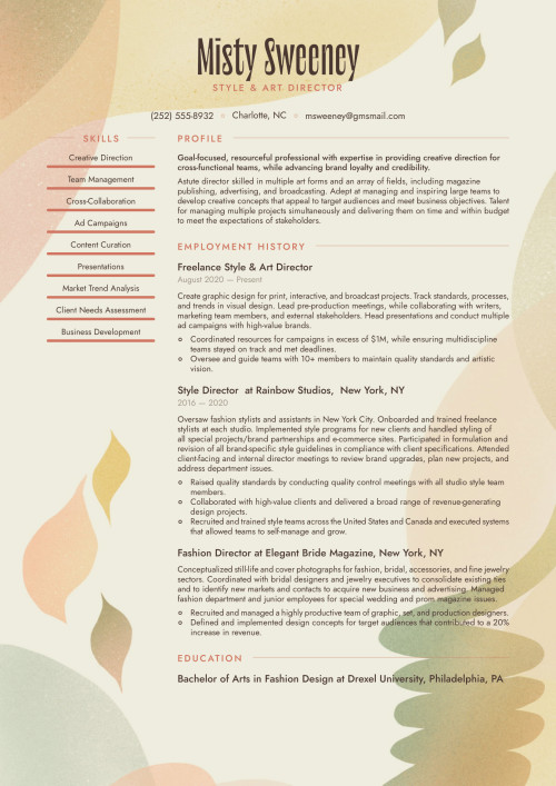 Freelance Resume Example and Writing Guide