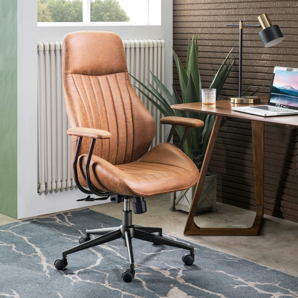 OVIOS Ergonomic Office Chair Modern Computer Desk Chair high Back Suede Fabric Desk Chair with Lumbar Support - On Sale - Overstock - 30234960
