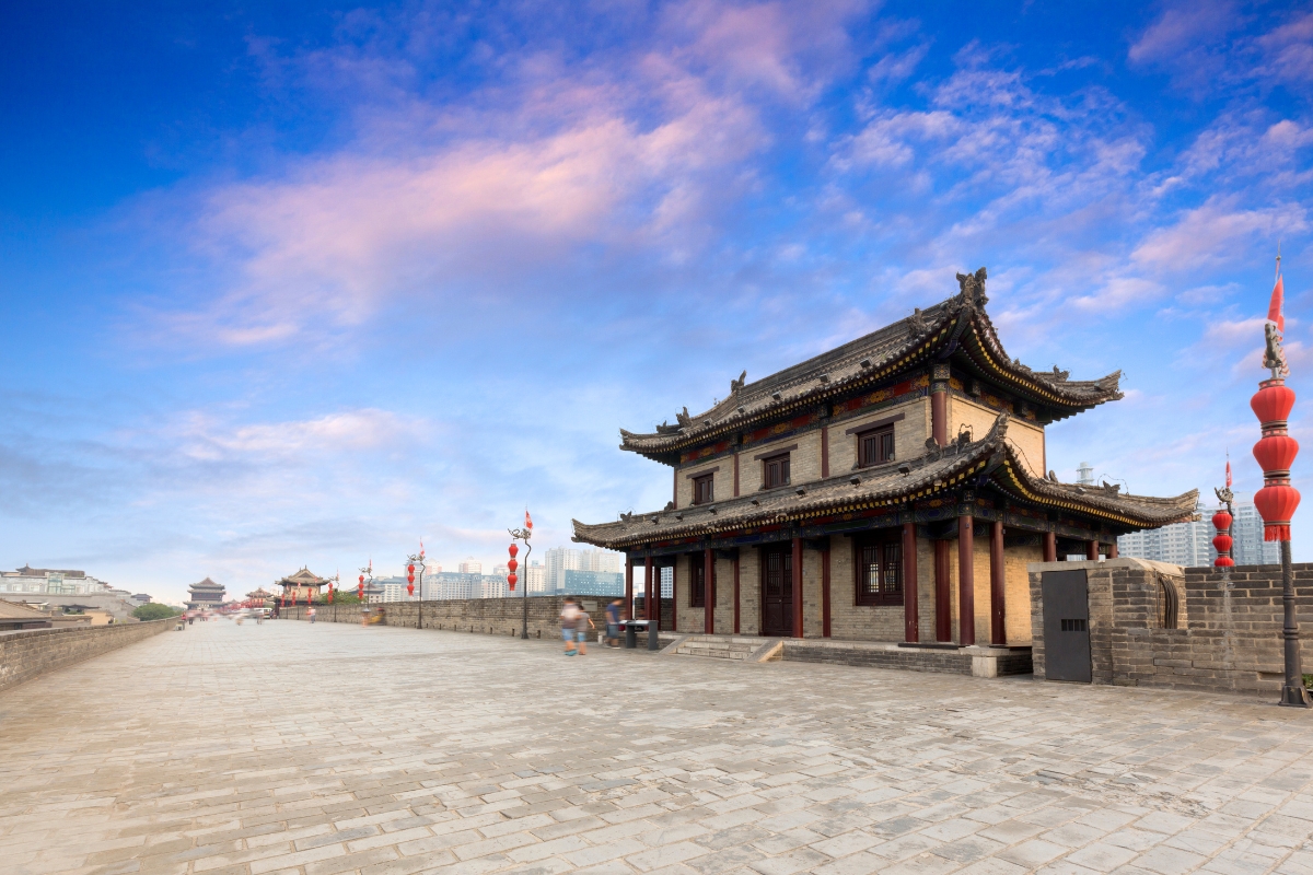 Xi’an’s City Wall, one of the most famous pieces of architecture in China. 