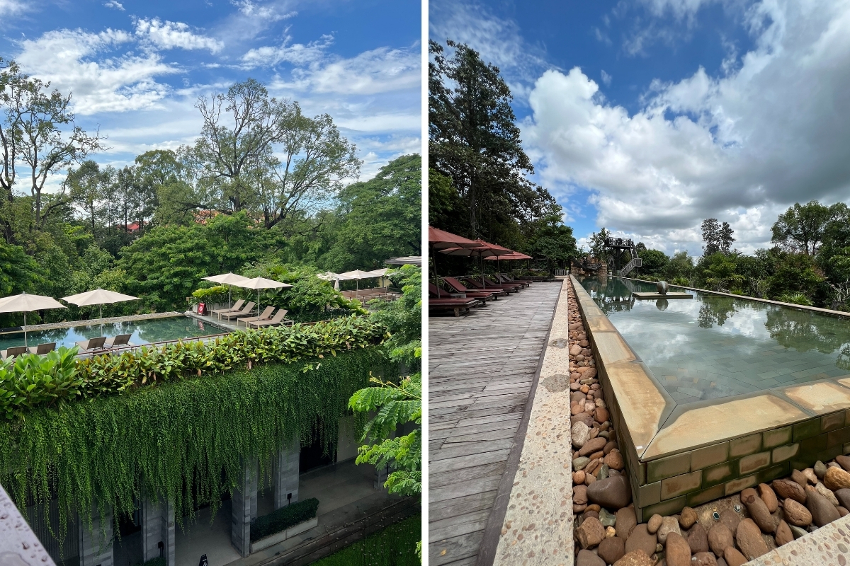 Hotel pool in Siem Reap, Cambodia