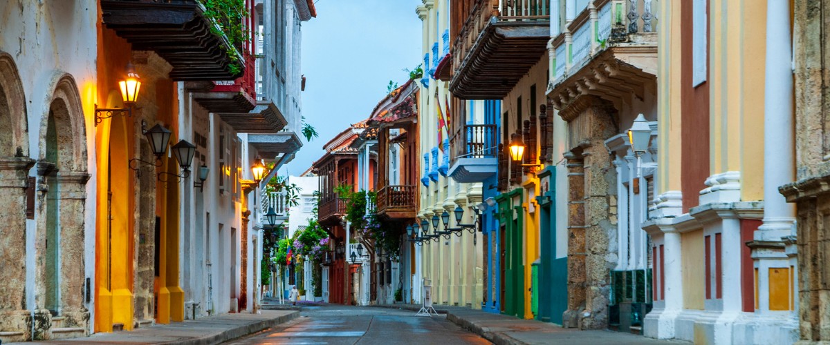 Street view of Cartagena de Indias, Colombia