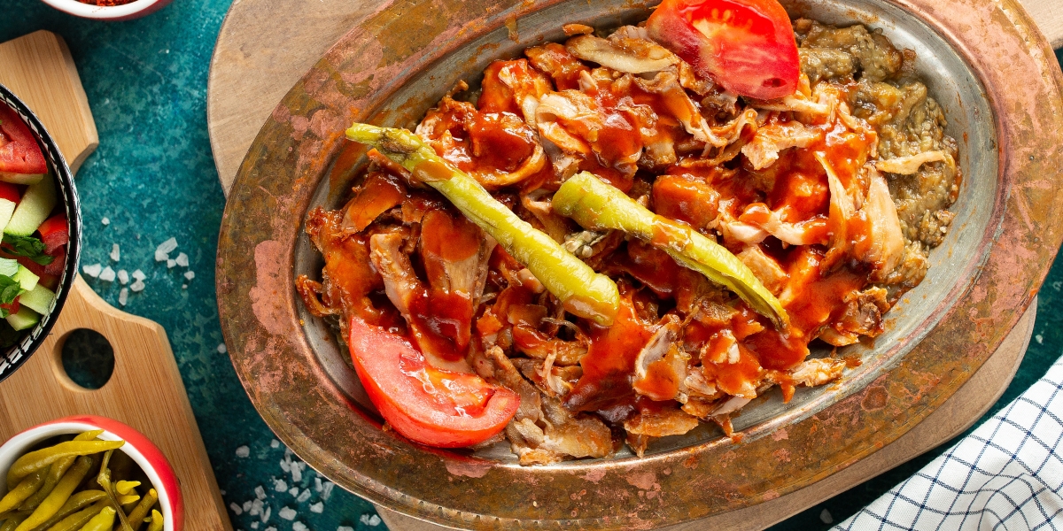 Iskender kebab, traditional Turkish dish food cuisine