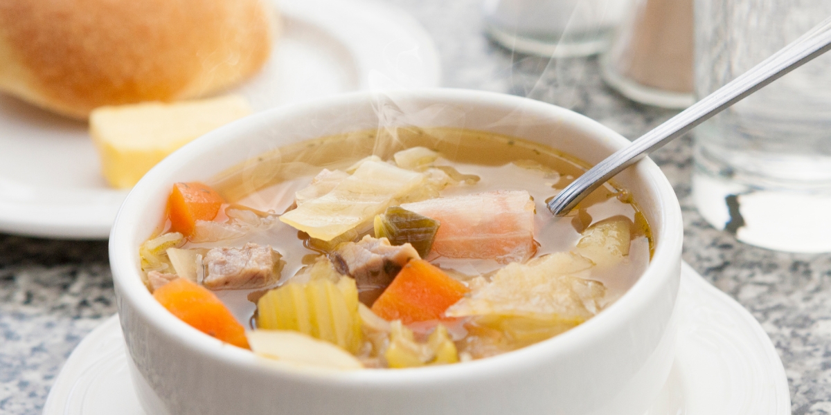 Kjötsúpa lamb soup, Icelandic food cuisine in Iceland