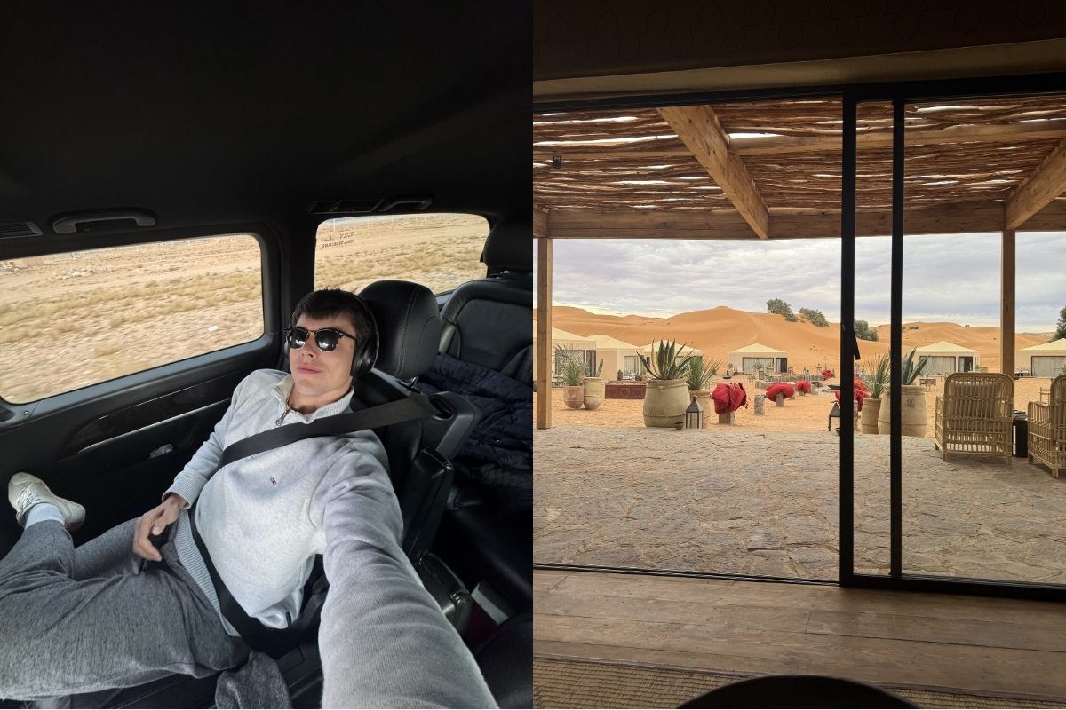 Traveling to the Sahara and staying at a desert camp! (Photo: Cassius Lawrence-Jones)