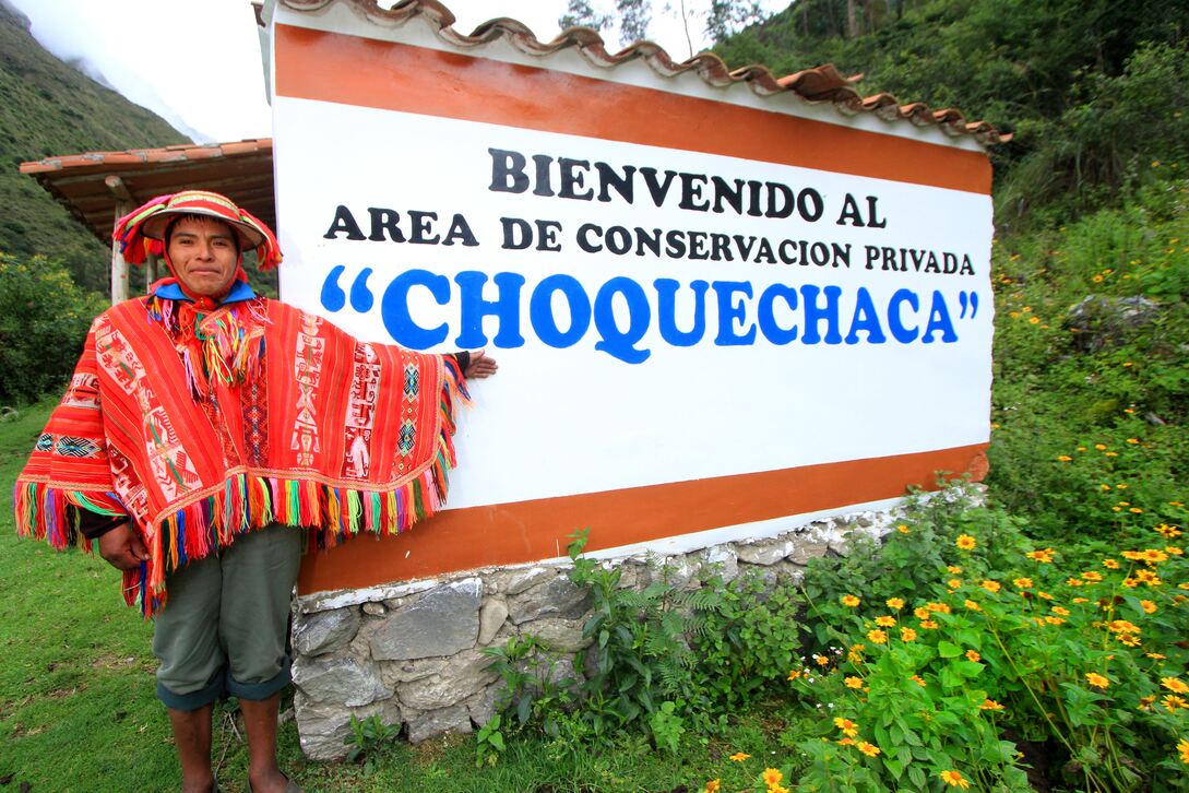 Choquechaca welcome sign