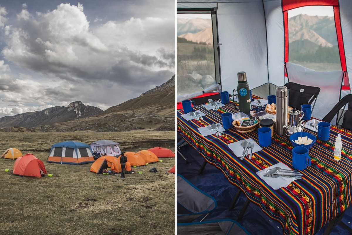 SA Expeditions Great Inca Trail campsite and meals
