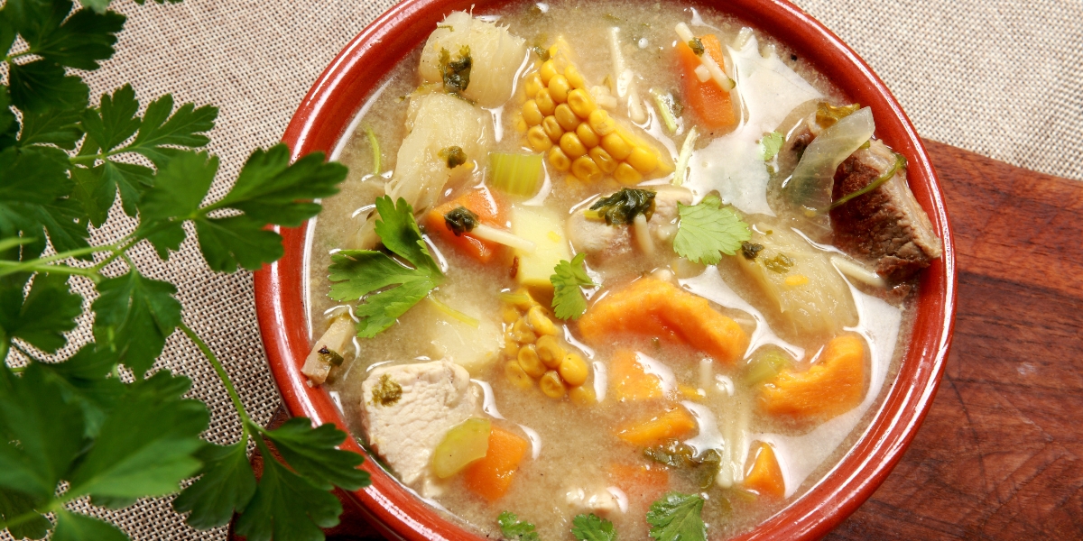 Sancocho soup or stew of Panama cuisine