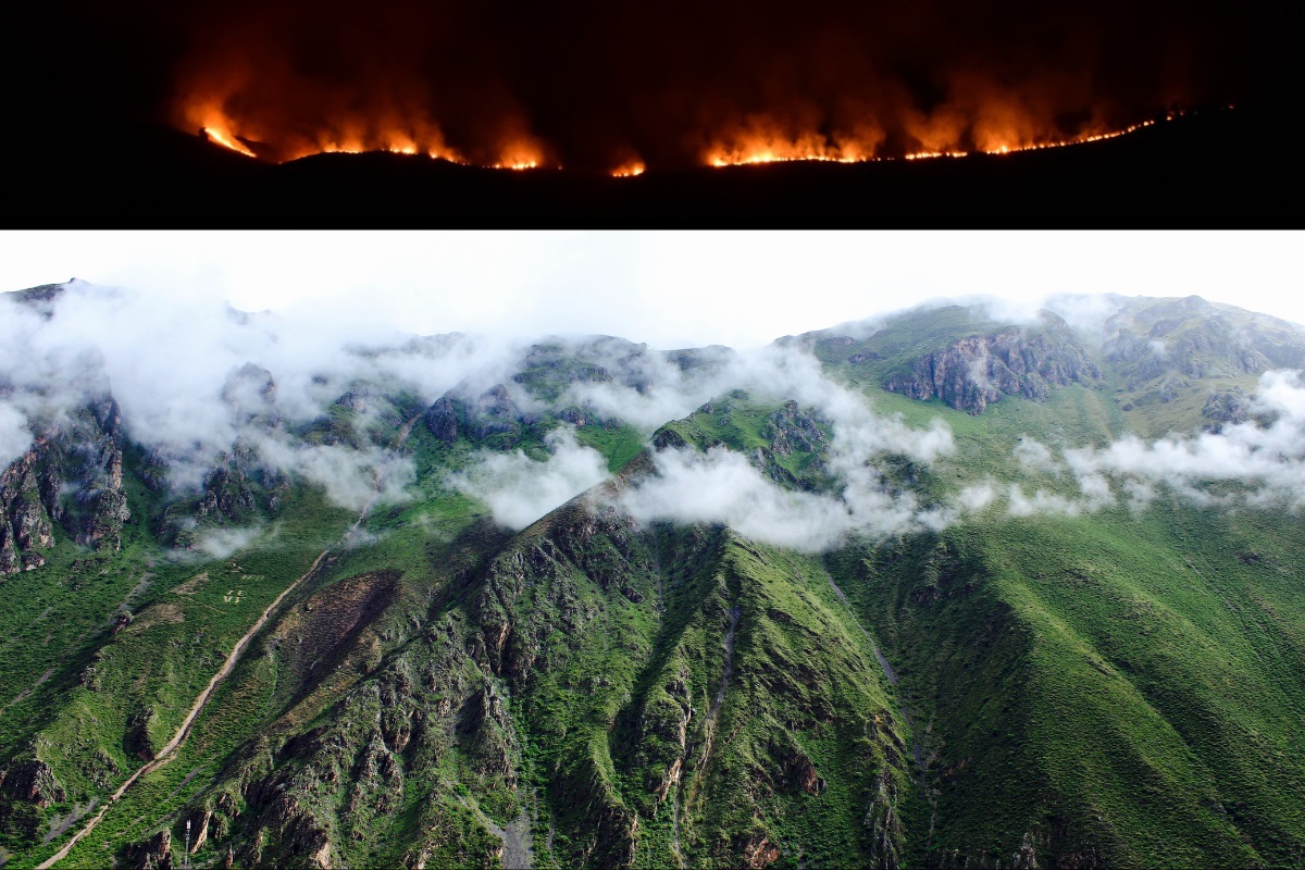 SA Expeditions Fire Brigades Sacred Valley Bushfire Day vs Night