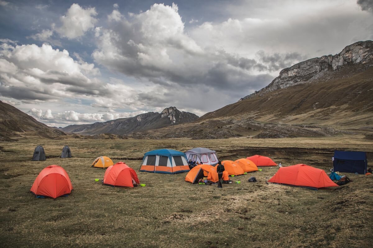 SA Expeditions Great Inca Trail camp set up in Peru