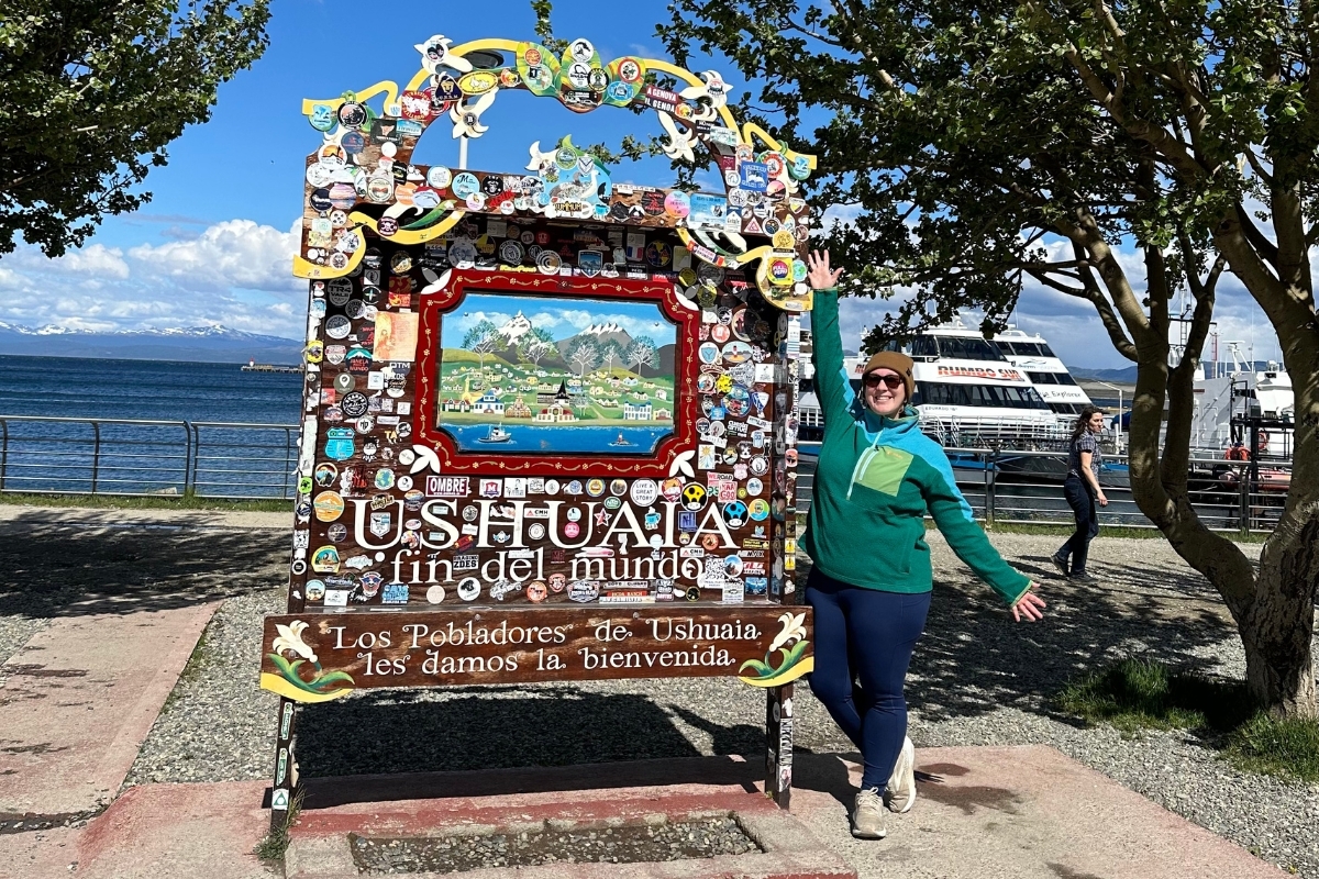 Jackie Becker in Ushuaia, Argentina