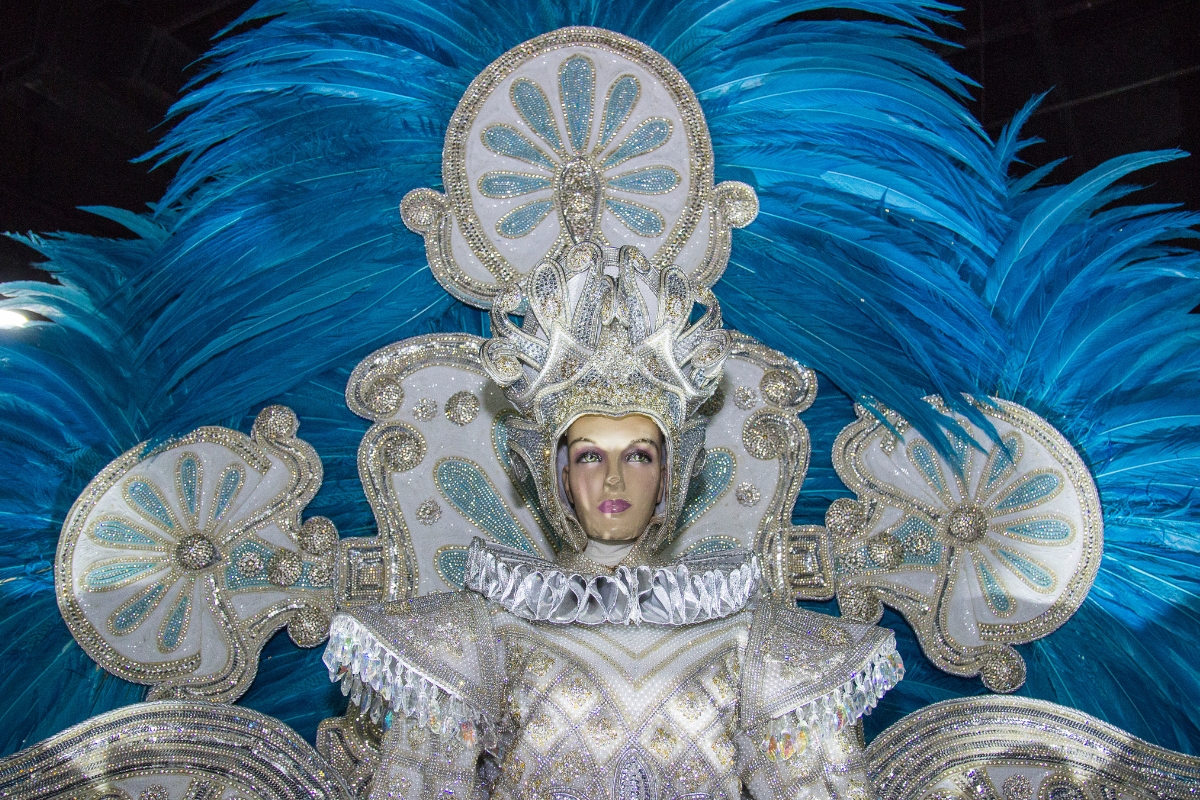 Carnival costume float in parade at Rio de Janeiro, Brazil