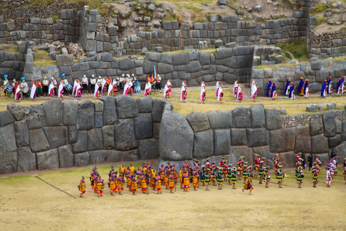 Inti Raymi solstice festival in Sacsayhuaman, Cusco, Peru