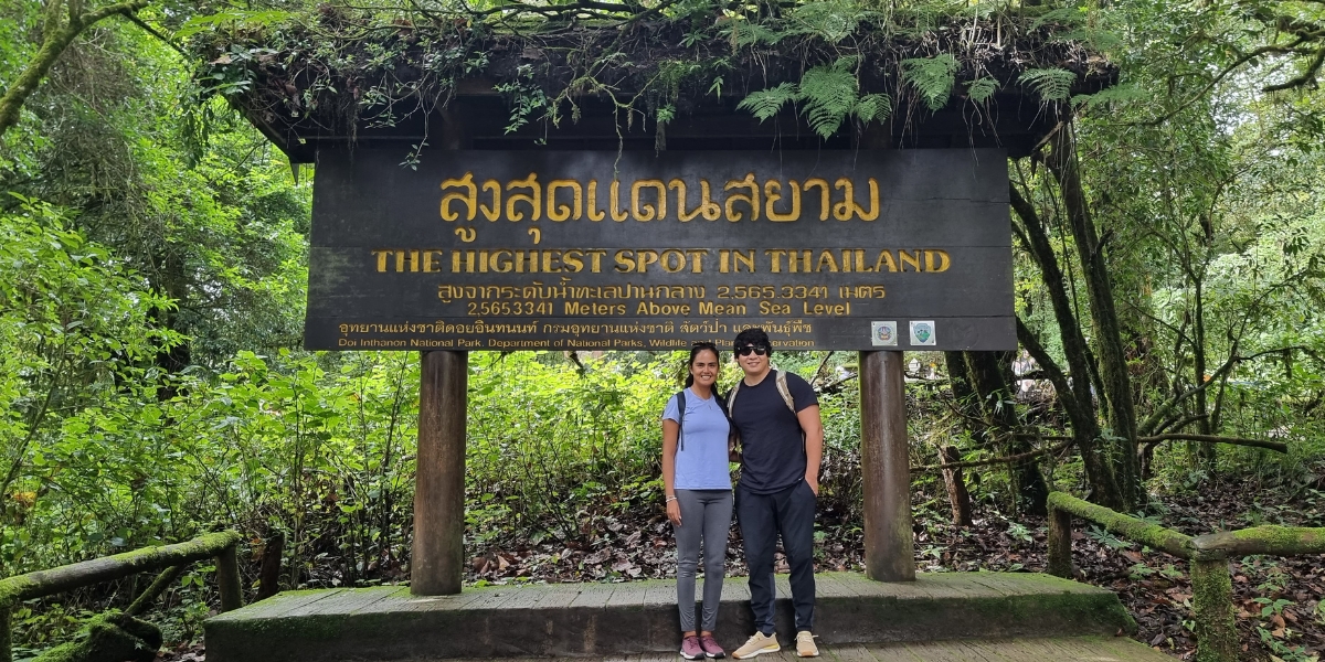 SA Expeditions Destination Expert Claudia Cavero at the highest point in Thailand