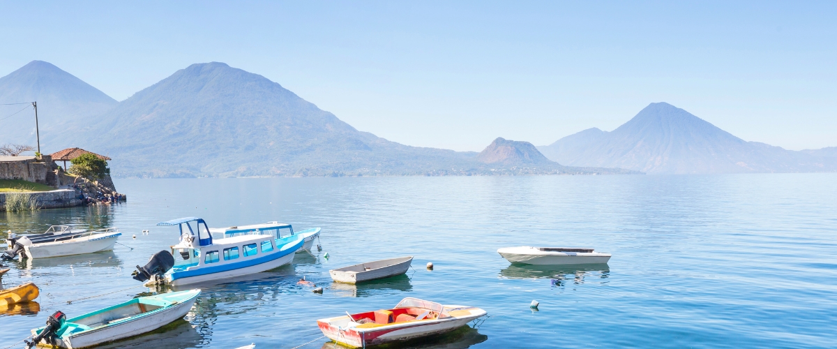 Boats in Lake Atitlan, Guatemala