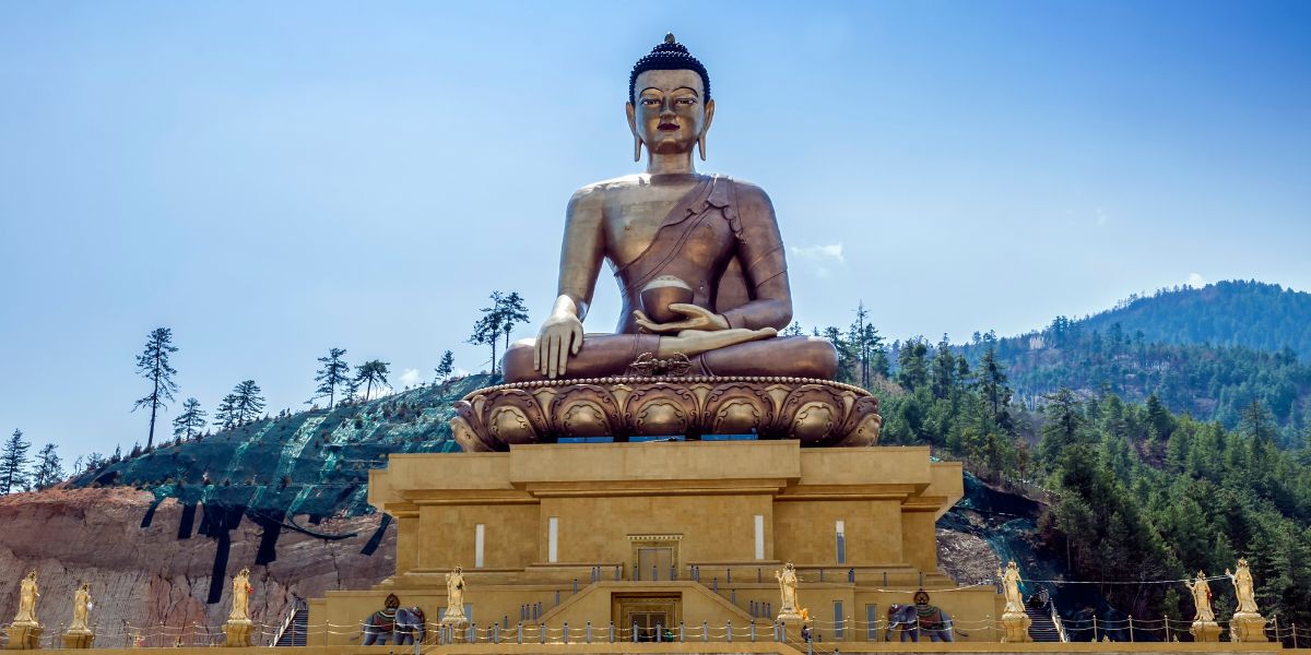 Giant golden statue of Buddha Dordenma in Thimphu, Bhutan