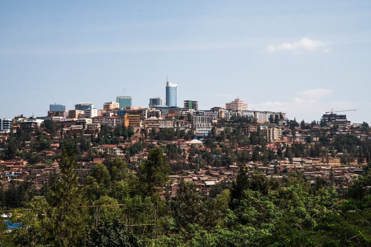 Kigali city skyline in Rwanda