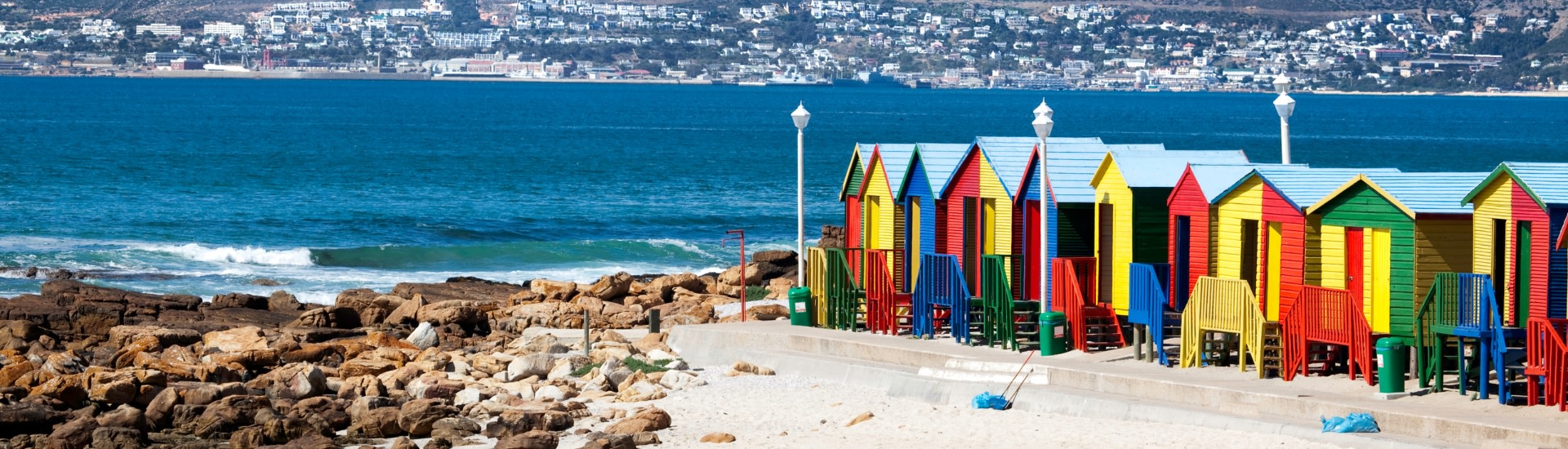 Colorful houses in Cape Town, South Africa