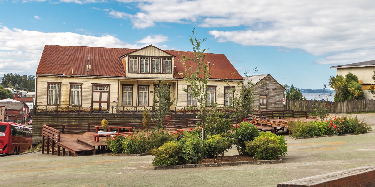 Plaza de Armas, Square in Chonchi, Chiloe Island, Chile