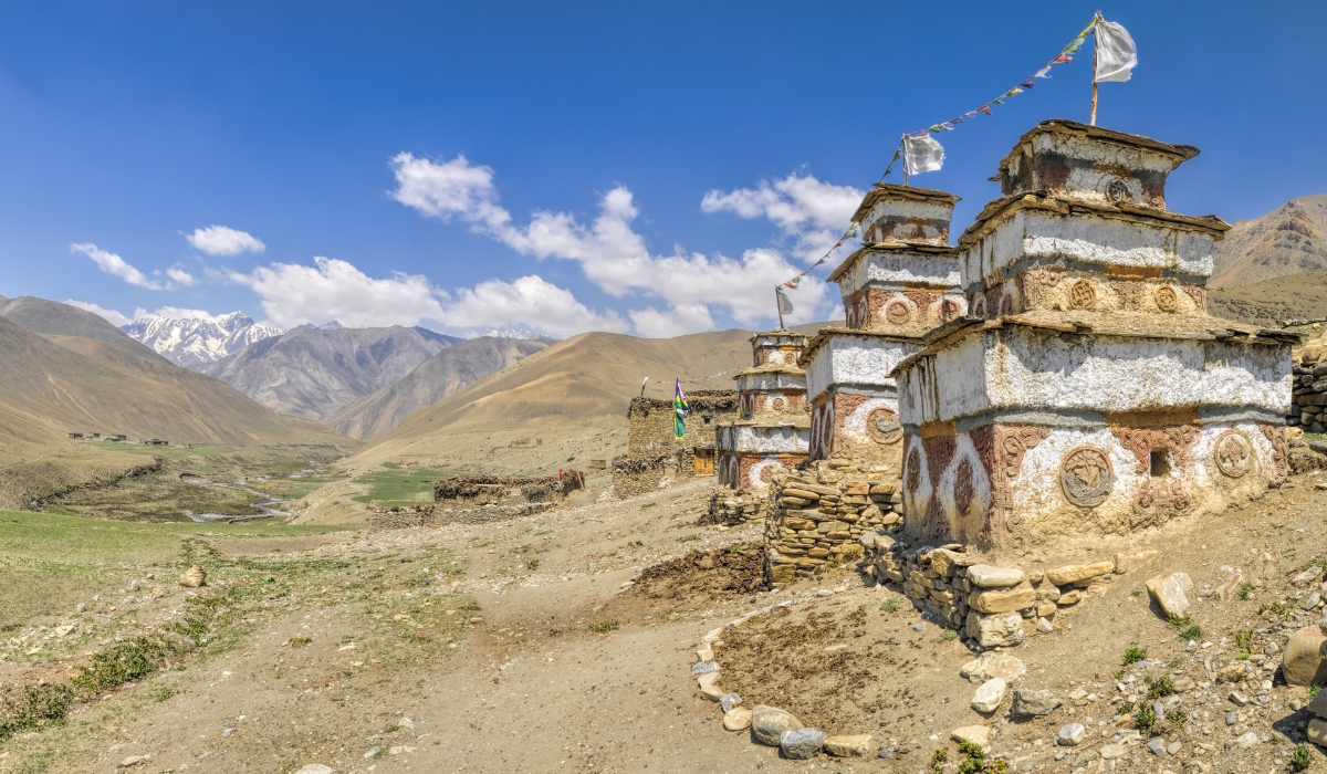 Buddhist shrines in Dolpo region of Nepal
