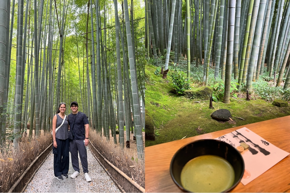 Sipping some matcha in a quiet bamboo garden in Kamakura. (Photo: Claudia Cavero)    