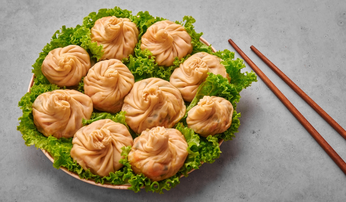 Momo dumplings, traditional Nepali cuisine food