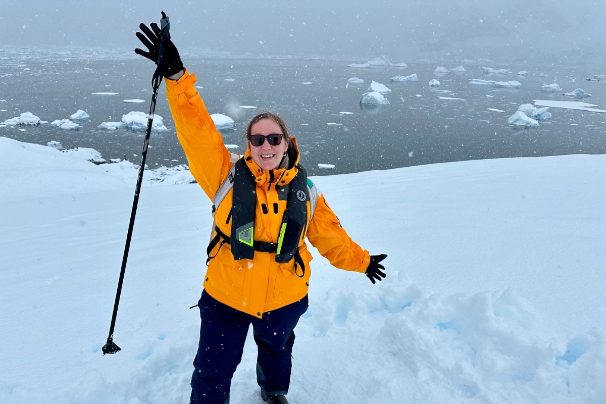 Jackie Becker in Antarctica