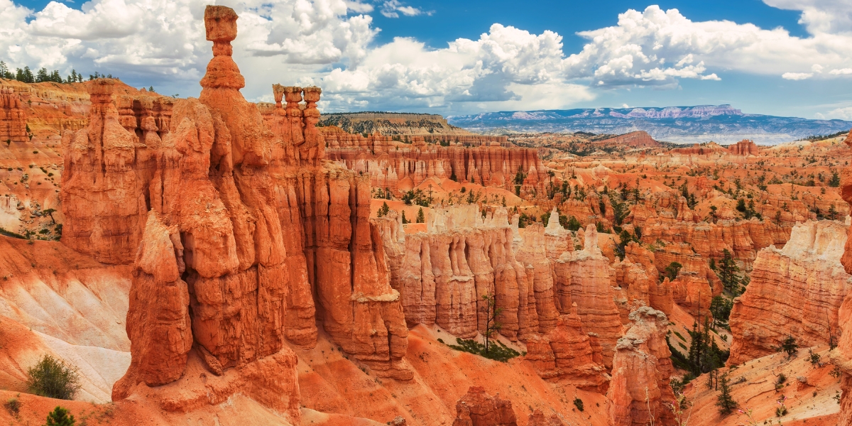 Panoramic view of Bryce Canyon National Park, Utah in Southwest US