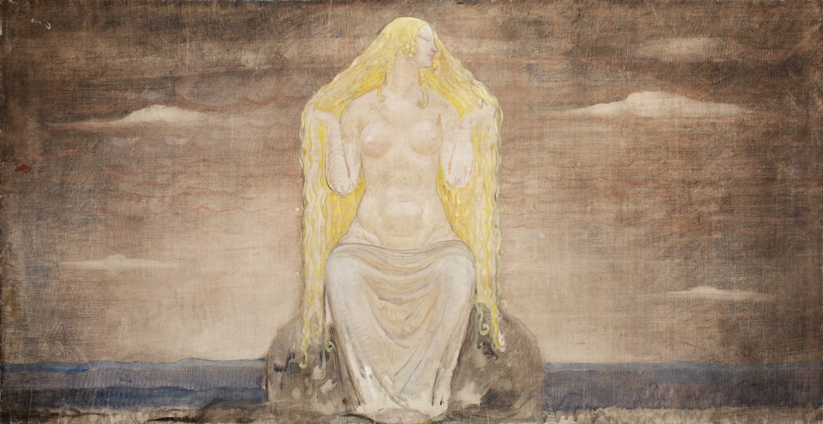 Painting of Norse Goddess Freyja, by John Bauer