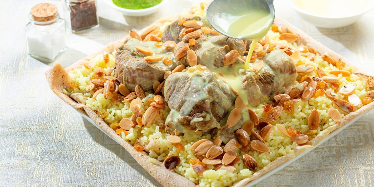 Mansaf, Jordanian food cuisine