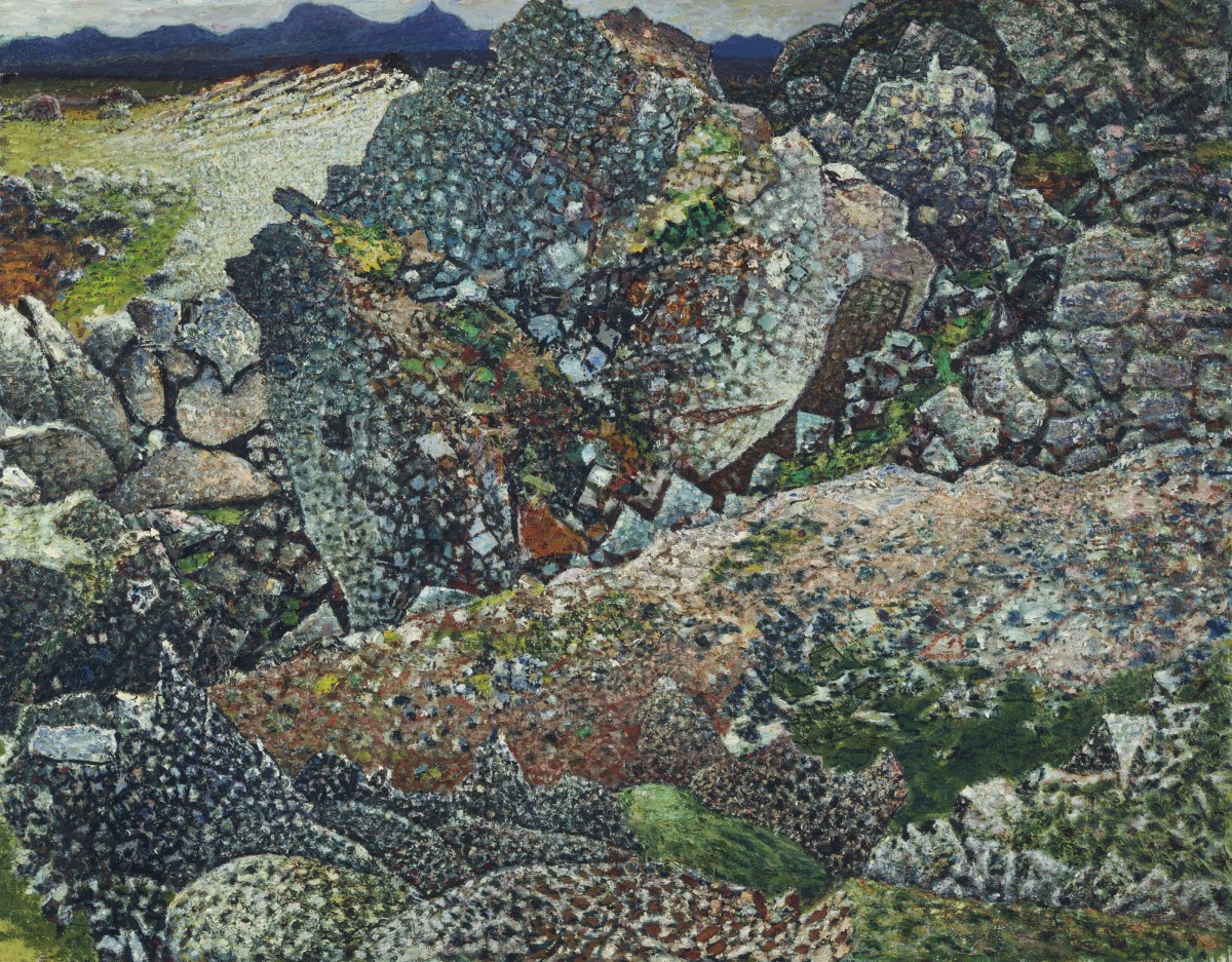 Lava at Bessastadir, painting by Johannes Sveinsson Kjarval Icelandic artist painter