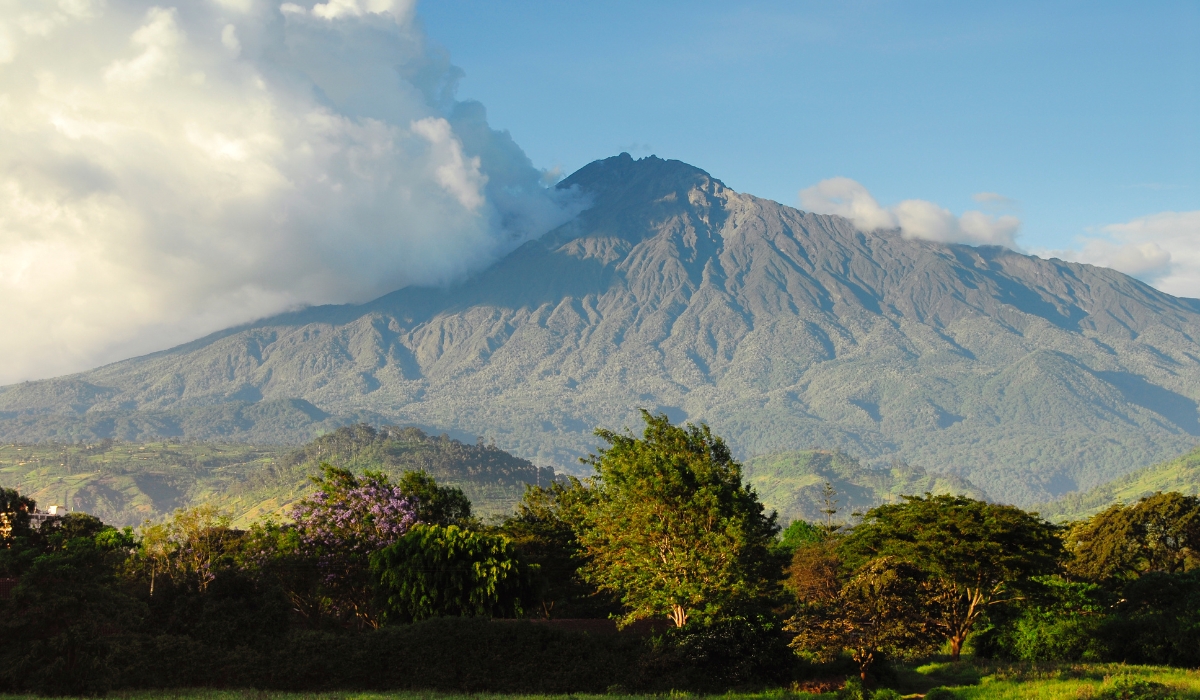 Mount Meru at Arusha National Park, Tanzania