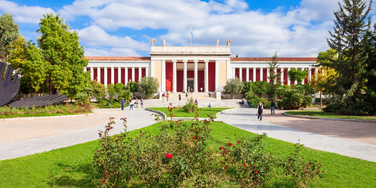National Archaeological Museum and gardens in Athens, Greece