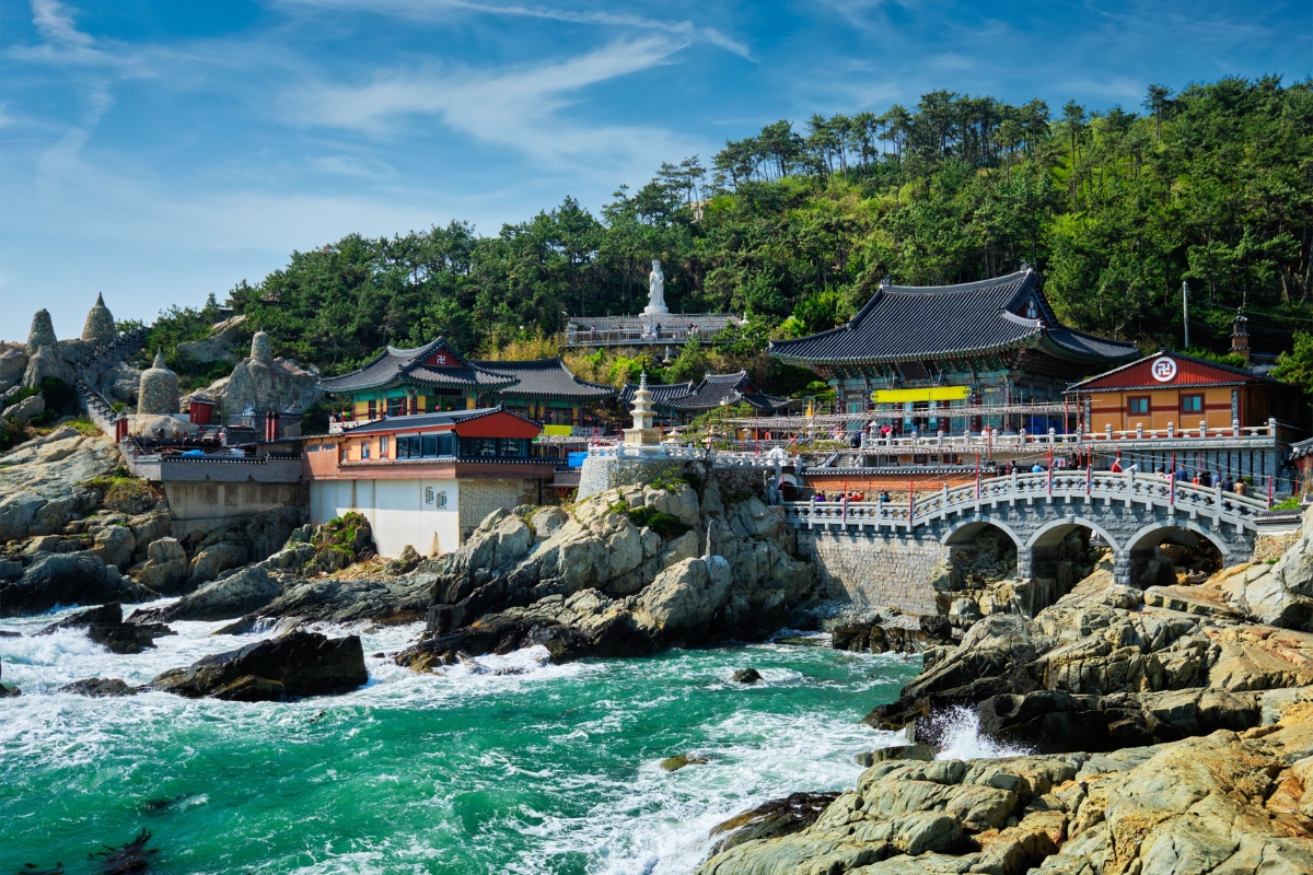 Haedong Yonggungsa Temple located in Busan, South Korea. 