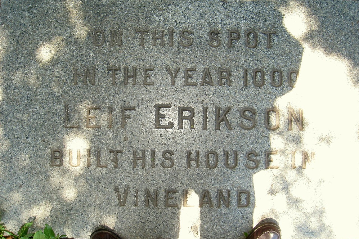 Horsford Plaque on Leif Erikson Vinland in Cambridge, Massachusetts