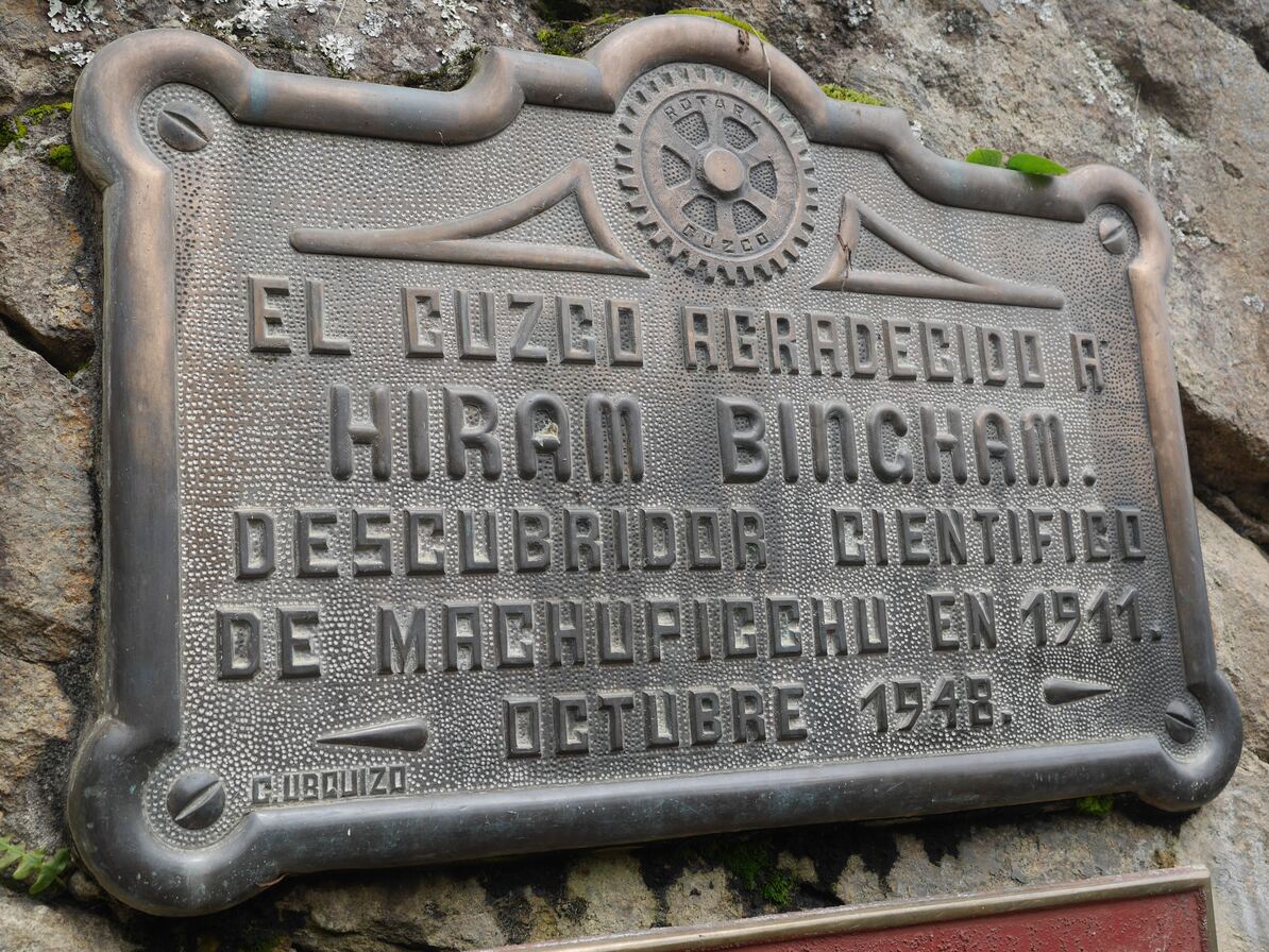 Hiram Bingham plate