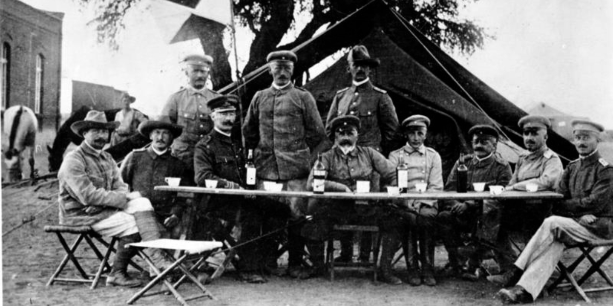 Lieutenant General Lothar von Trotha, Oberbefehlshaber (Supreme Commander) of protection force in German South West Africa, in Keetmanshoop during the Herero uprising, 1904