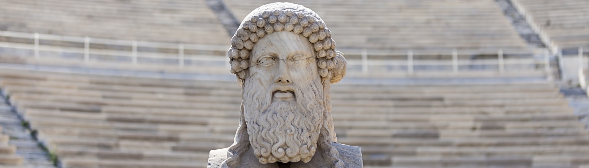 Herm sculpture at panathenaic stadium in Athens, Greece