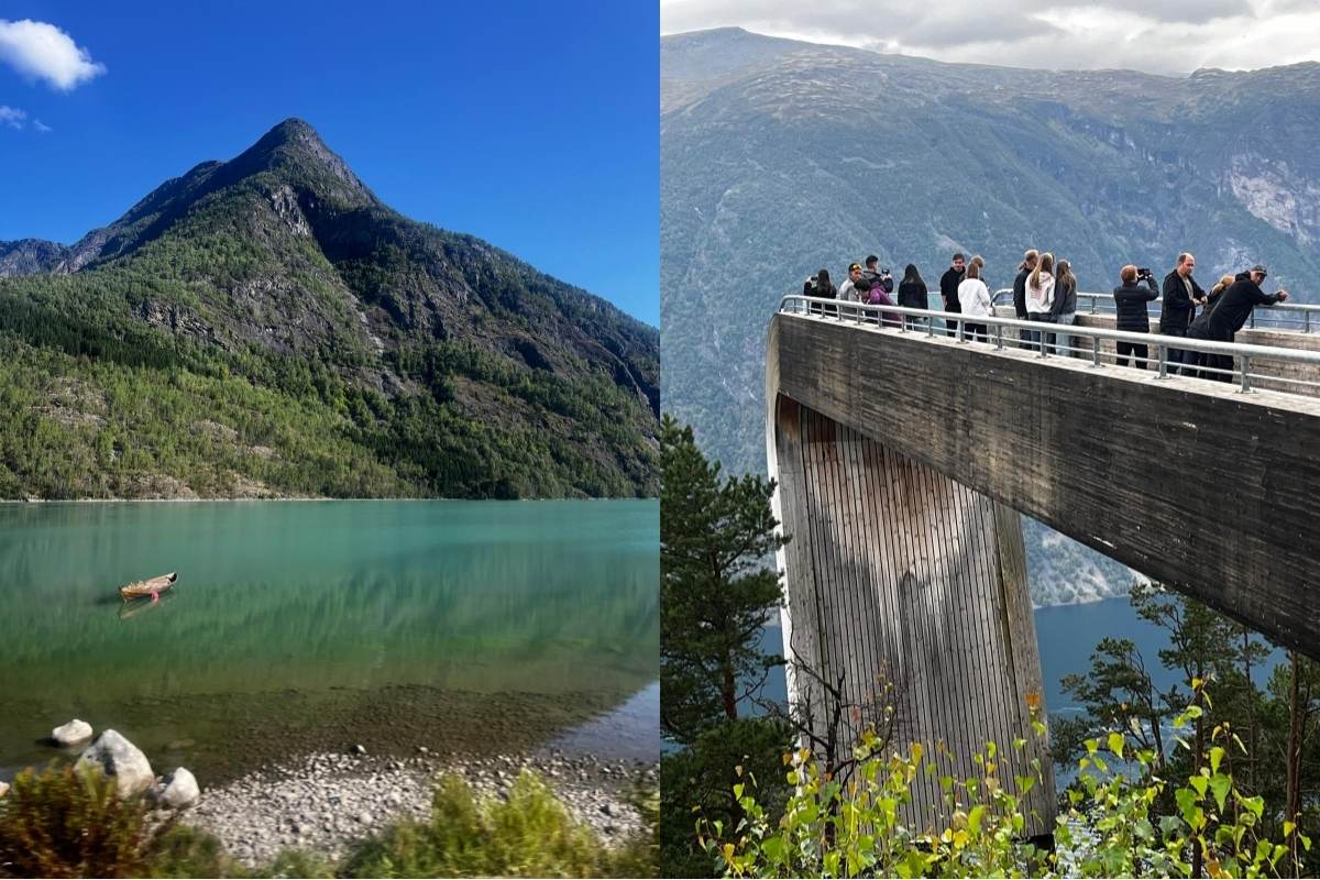 The beauty of Norway at Aurlandsfjord and Stegastein Viewpoint (Renata Ferreira). 