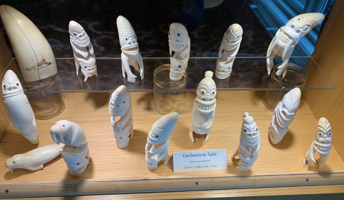 East Greenlandic Tupilak carvings made of sperm whale teeth