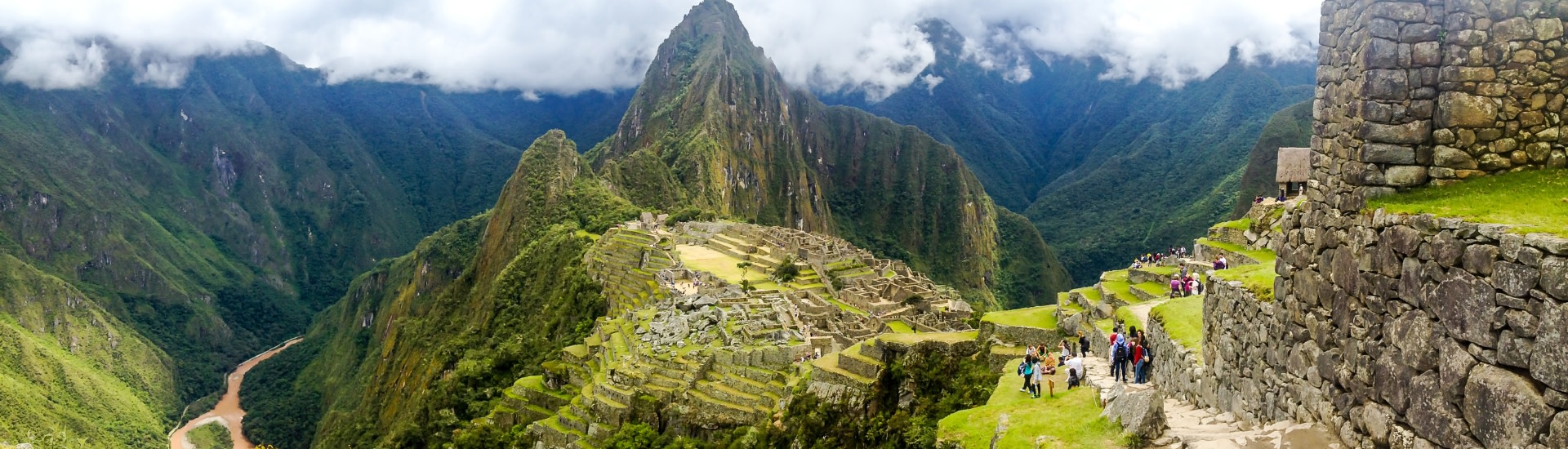 Entering Machu Picchu in Peru