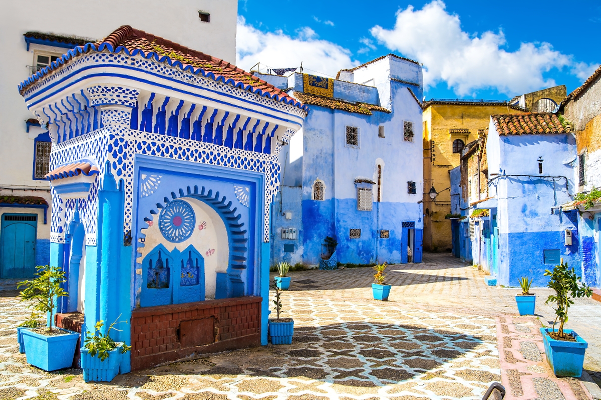 Medina in the blue city of Chefchaouen, Morocco