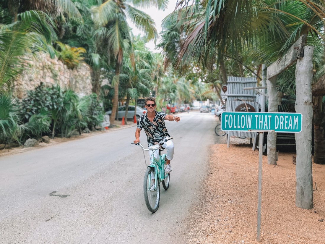 Ride your bike down the new road to the beach