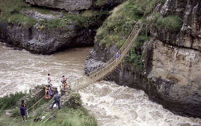 inca hanging bridges